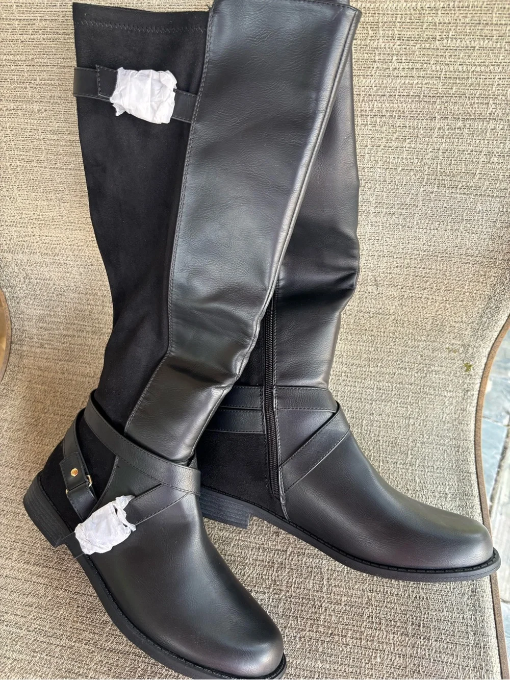 Shoe Dazzle Black Over-the-Knee Riding Boots